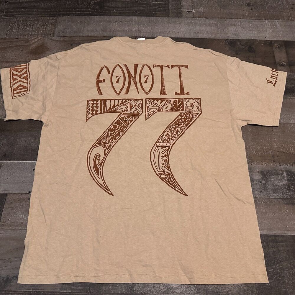 Vtg Hanes Beefy Fonoti Lucky 7s Shirt - 77 -‎ T Shirt - Samoan Size XL